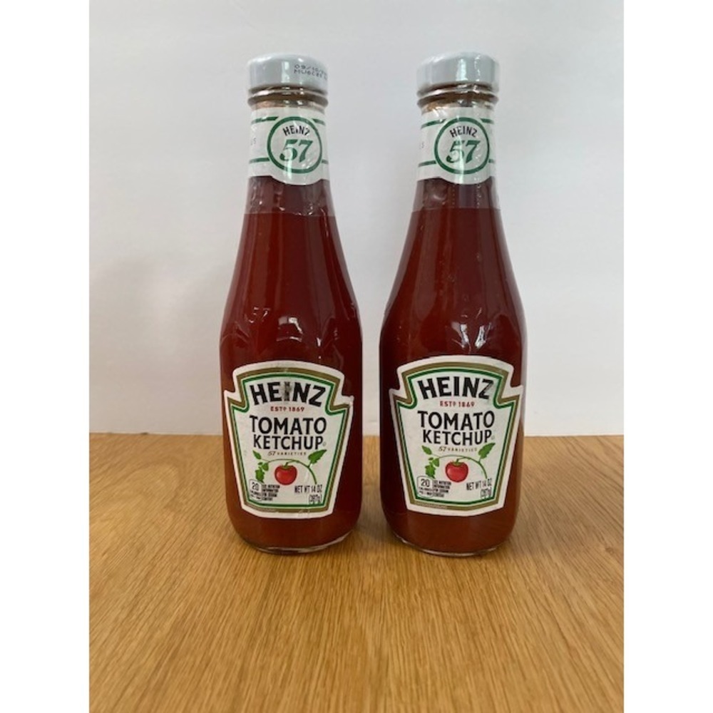 Heinz Tomato Ketchup 2 Pack 14oz Glass Bottles New Classic Red Condiment Lot